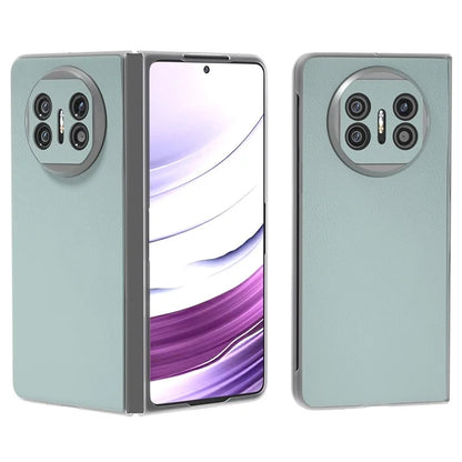 For Huawei Mate X5 Case Leather Coated PC Phone Cover with Clear Matte Edge