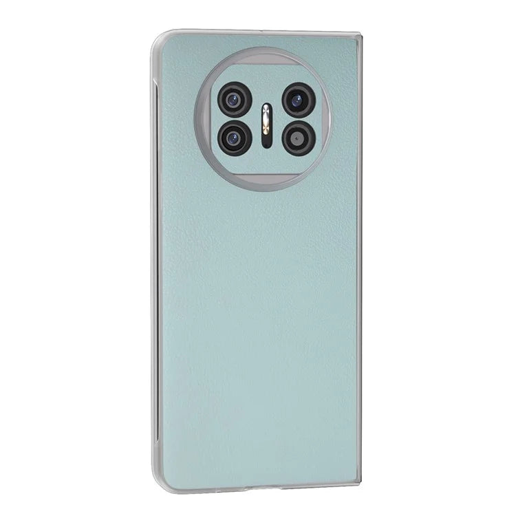 For Huawei Mate X5 Case Leather Coated PC Phone Cover with Clear Matte Edge