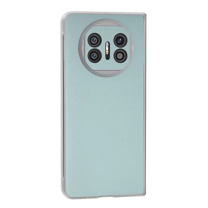 For Huawei Mate X5 Case Leather Coated PC Phone Cover with Clear Matte Edge