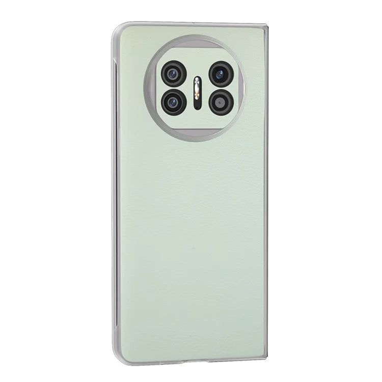 For Huawei Mate X5 Case Leather Coated PC Phone Cover with Clear Matte Edge