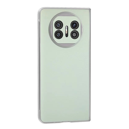 For Huawei Mate X5 Case Leather Coated PC Phone Cover with Clear Matte Edge