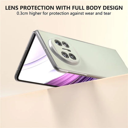For Huawei Mate X5 Case Leather Coated PC Phone Cover with Clear Matte Edge