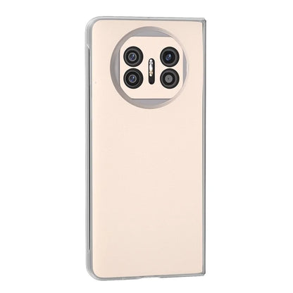 For Huawei Mate X5 Case Leather Coated PC Phone Cover with Clear Matte Edge