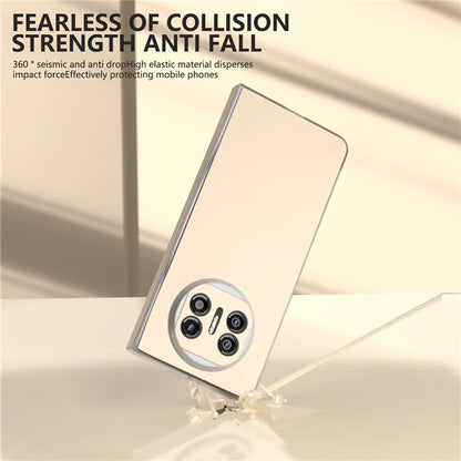 For Huawei Mate X5 Case Leather Coated PC Phone Cover with Clear Matte Edge