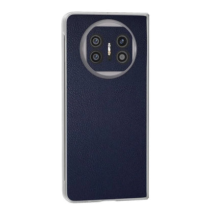 For Huawei Mate X5 Case Leather Coated PC Phone Cover with Clear Matte Edge
