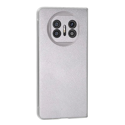 For Huawei Mate X5 Case Leather Coated PC Phone Cover with Clear Matte Edge