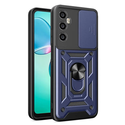 For Realme C65 4G Case PC+TPU Kickstand Phone Protector with Slide Camera Cover