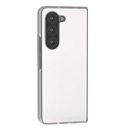 For Samsung Galaxy Z Fold5 5G Case Clear Matte Edge Leather+PC Folding Phone Cover