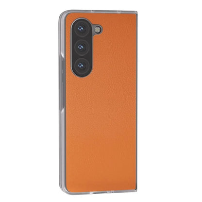 For Samsung Galaxy Z Fold5 5G Case Clear Matte Edge Leather+PC Folding Phone Cover