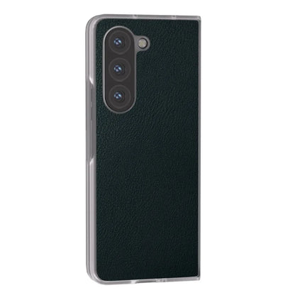 For Samsung Galaxy Z Fold5 5G Case Clear Matte Edge Leather+PC Folding Phone Cover