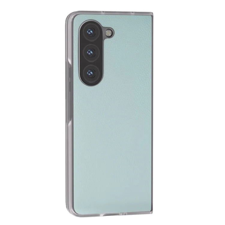 For Samsung Galaxy Z Fold5 5G Case Clear Matte Edge Leather+PC Folding Phone Cover