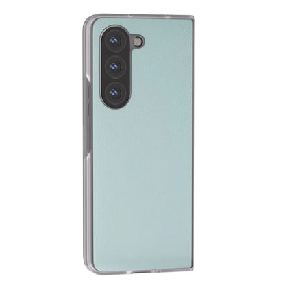 For Samsung Galaxy Z Fold5 5G Case Clear Matte Edge Leather+PC Folding Phone Cover