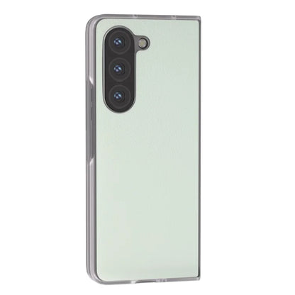 For Samsung Galaxy Z Fold5 5G Case Clear Matte Edge Leather+PC Folding Phone Cover