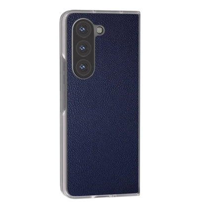 For Samsung Galaxy Z Fold5 5G Case Clear Matte Edge Leather+PC Folding Phone Cover