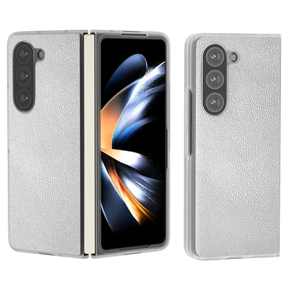 For Samsung Galaxy Z Fold5 5G Case Clear Matte Edge Leather+PC Folding Phone Cover