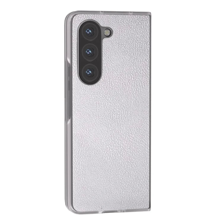 For Samsung Galaxy Z Fold5 5G Case Clear Matte Edge Leather+PC Folding Phone Cover