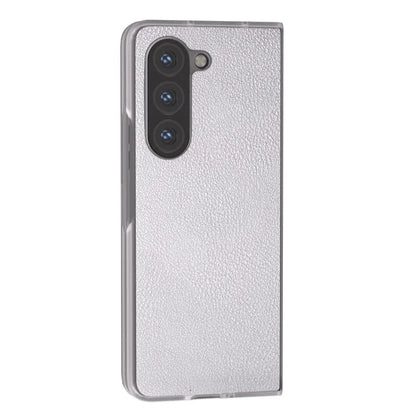 For Samsung Galaxy Z Fold5 5G Case Clear Matte Edge Leather+PC Folding Phone Cover