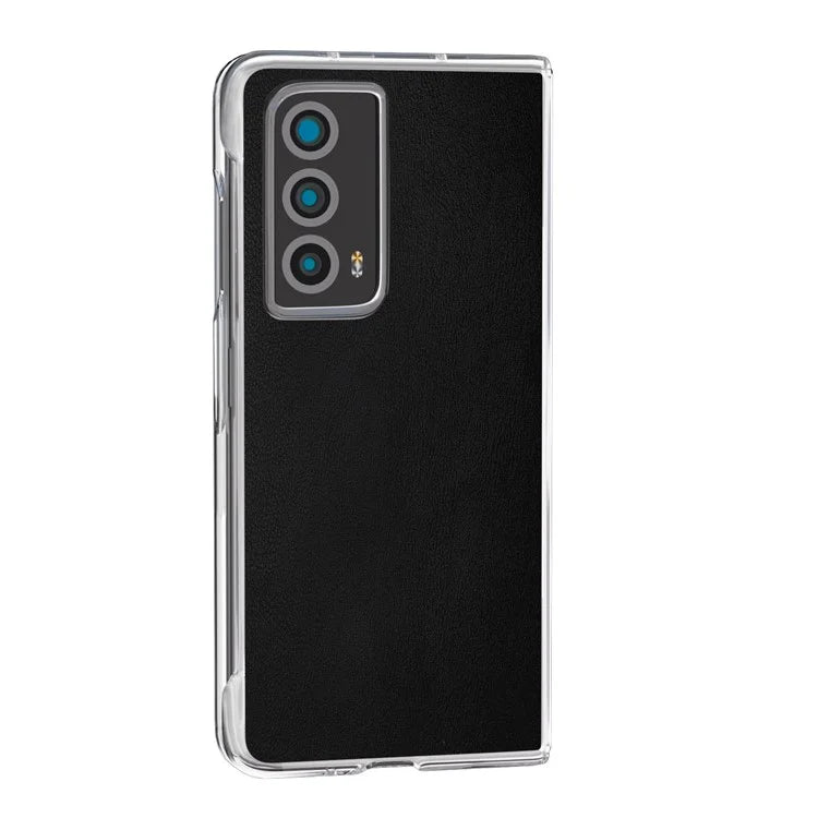 For Honor Magic Vs2 5G Case Transparent Edge Leather+PC Phone Cover