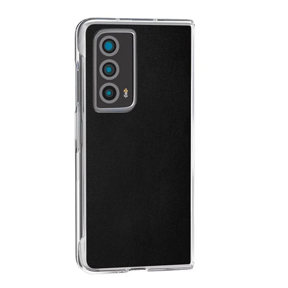 For Honor Magic Vs2 5G Case Transparent Edge Leather+PC Phone Cover