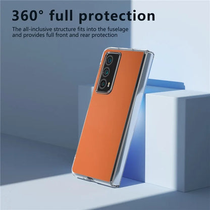 For Honor Magic Vs2 5G Case Transparent Edge Leather+PC Phone Cover