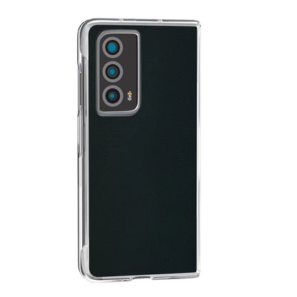 For Honor Magic Vs2 5G Case Transparent Edge Leather+PC Phone Cover