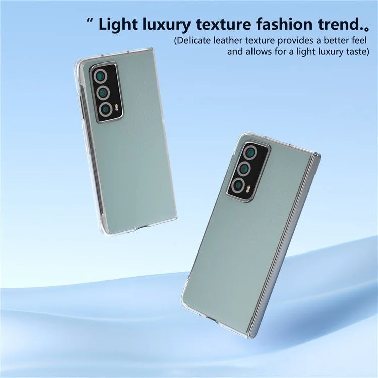 For Honor Magic Vs2 5G Case Transparent Edge Leather+PC Phone Cover