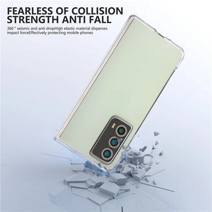 For Honor Magic Vs2 5G Case Transparent Edge Leather+PC Phone Cover