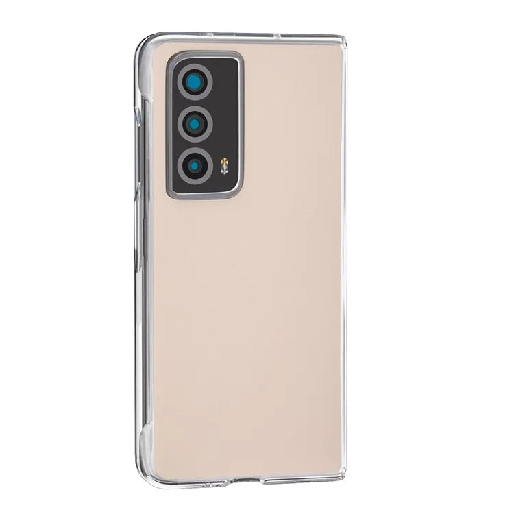 For Honor Magic Vs2 5G Case Transparent Edge Leather+PC Phone Cover