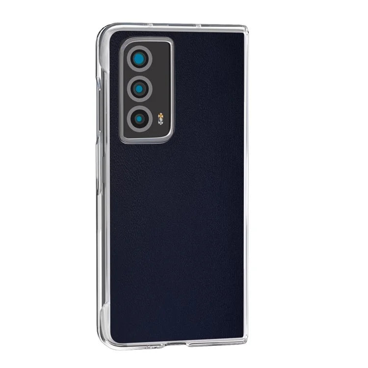 For Honor Magic Vs2 5G Case Transparent Edge Leather+PC Phone Cover