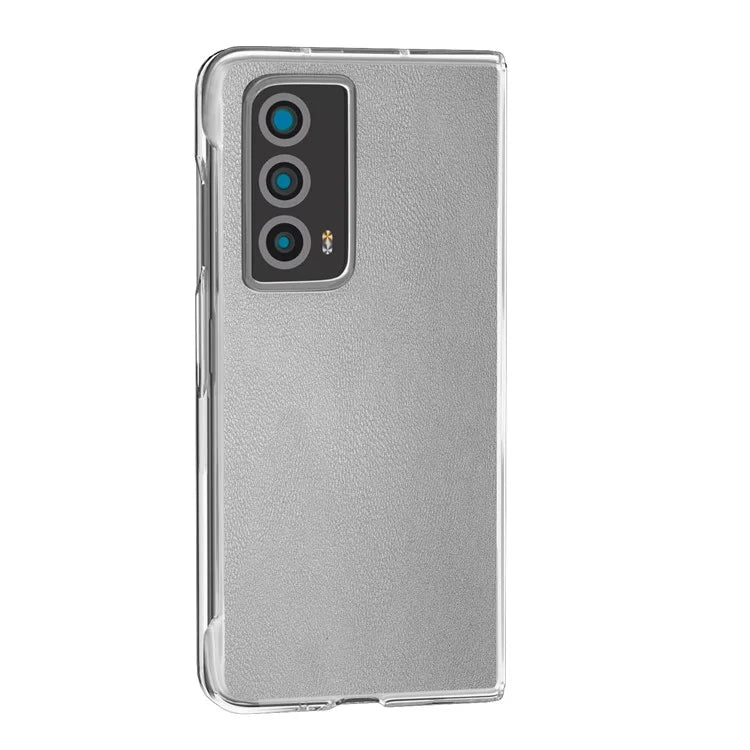 For Honor Magic Vs2 5G Case Transparent Edge Leather+PC Phone Cover