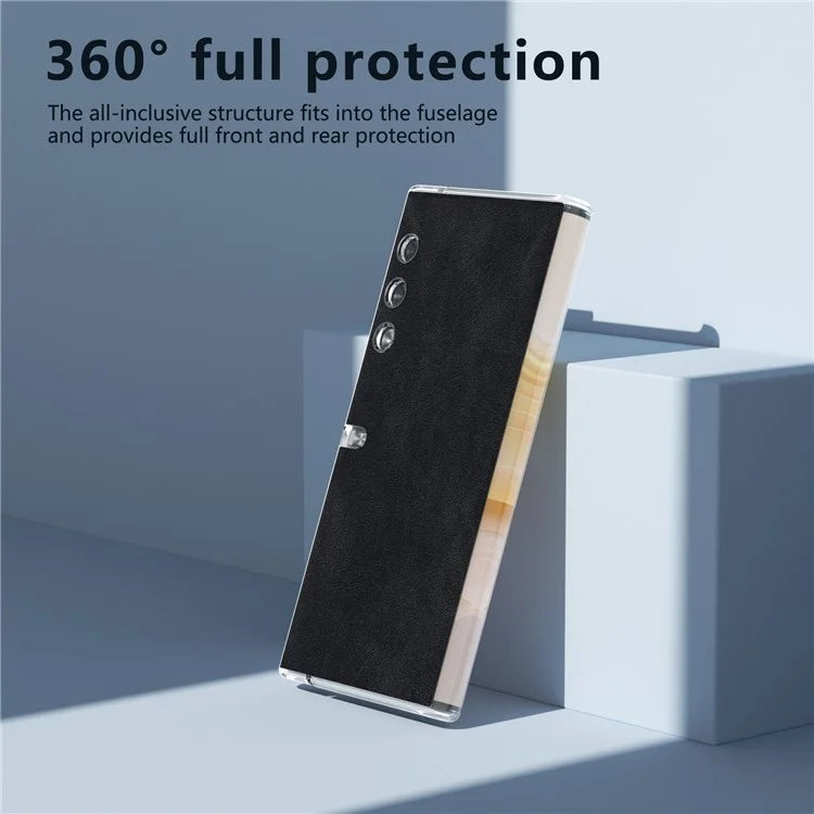 For Honor V Purse Case Clear Edge PU+PC Folding Phone Cover