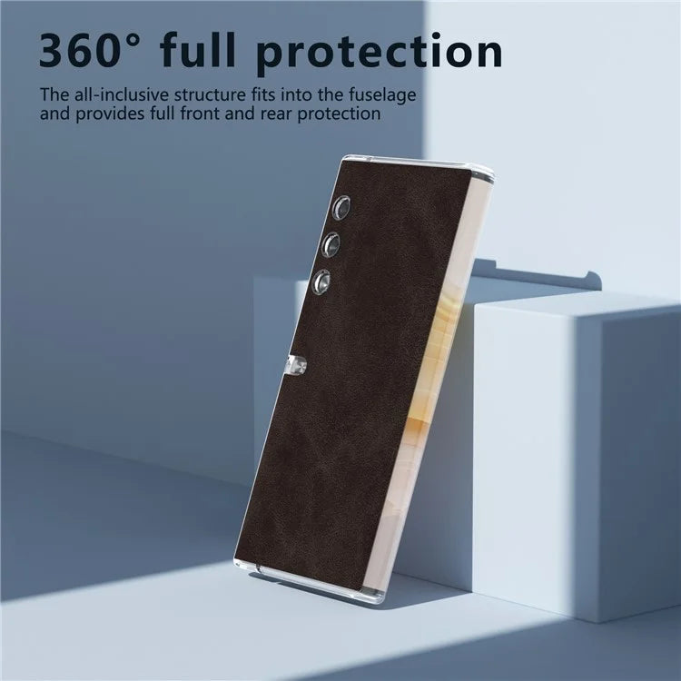 For Honor V Purse Case Clear Edge PU+PC Folding Phone Cover