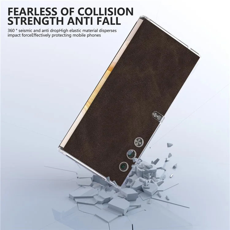 For Honor V Purse Case Clear Edge PU+PC Folding Phone Cover