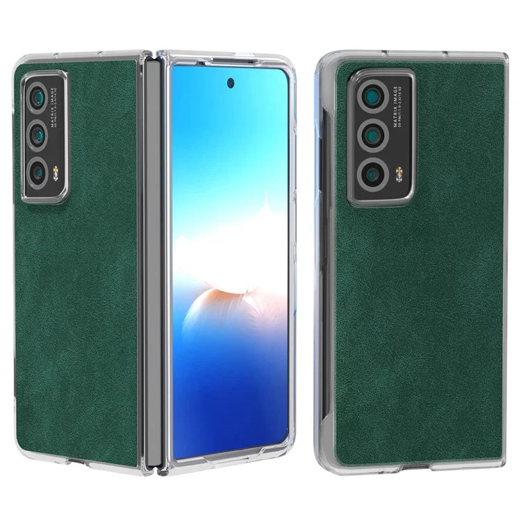 For Honor Magic Vs2 5G Case Clear Edge Leather+PC Protective Slim Cover