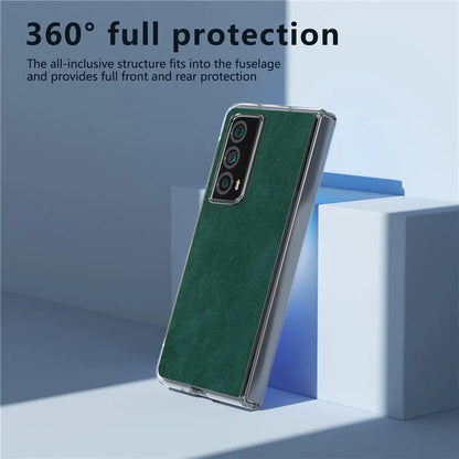 For Honor Magic Vs2 5G Case Clear Edge Leather+PC Protective Slim Cover