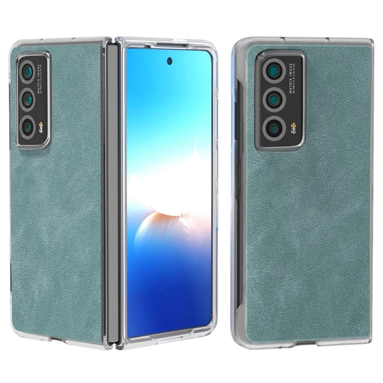 For Honor Magic Vs2 5G Case Clear Edge Leather+PC Protective Slim Cover