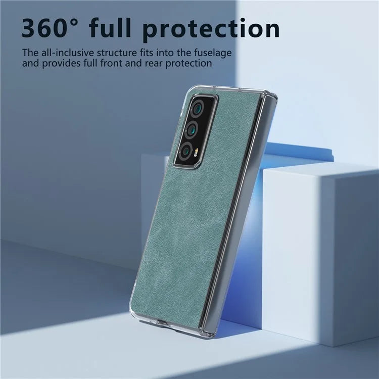 For Honor Magic Vs2 5G Case Clear Edge Leather+PC Protective Slim Cover