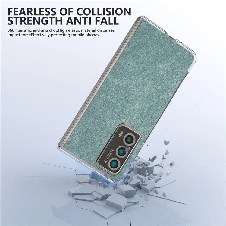 For Honor Magic Vs2 5G Case Clear Edge Leather+PC Protective Slim Cover