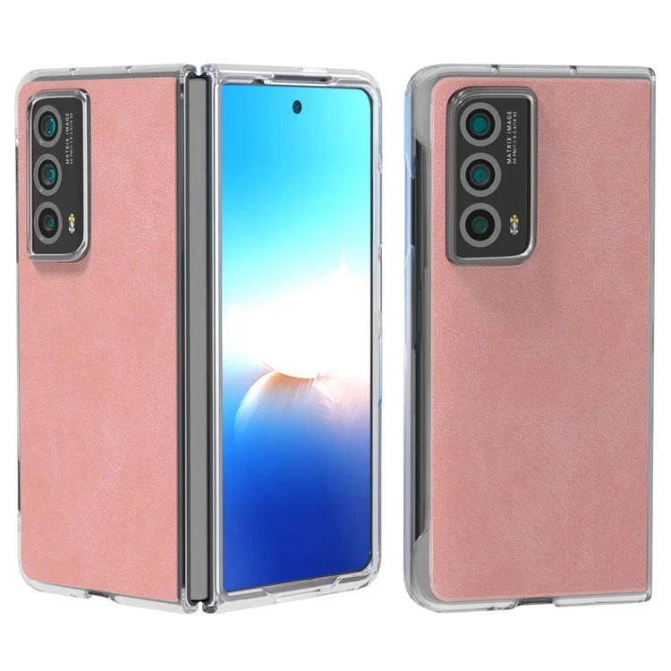 For Honor Magic Vs2 5G Case Clear Edge Leather+PC Protective Slim Cover