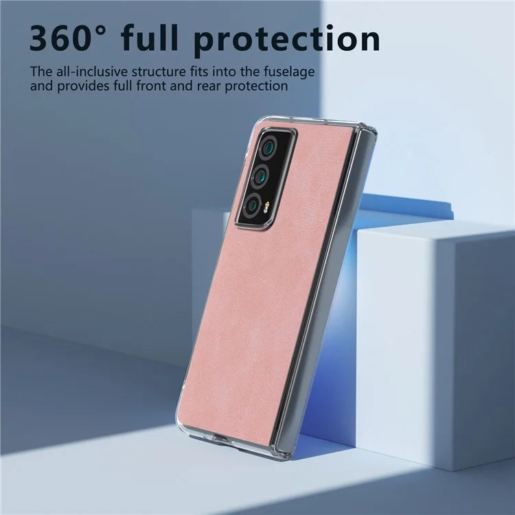 For Honor Magic Vs2 5G Case Clear Edge Leather+PC Protective Slim Cover