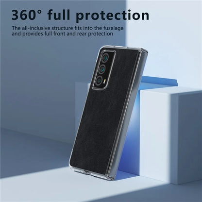 For Honor Magic Vs2 5G Case Clear Edge Leather+PC Protective Slim Cover