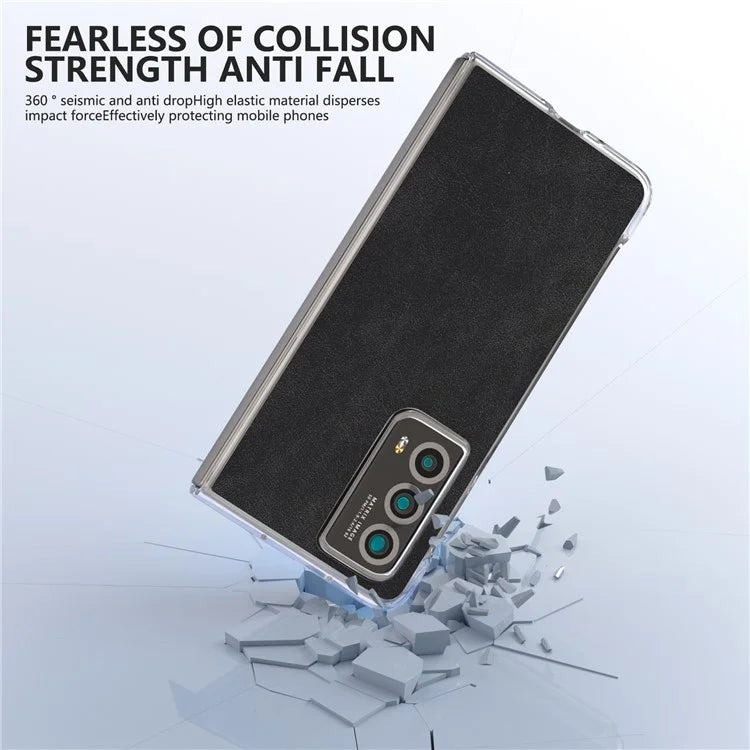 For Honor Magic Vs2 5G Case Clear Edge Leather+PC Protective Slim Cover