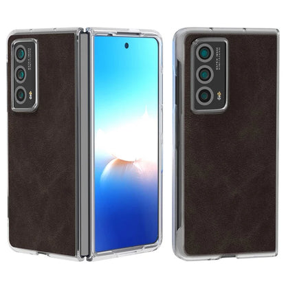 For Honor Magic Vs2 5G Case Clear Edge Leather+PC Protective Slim Cover