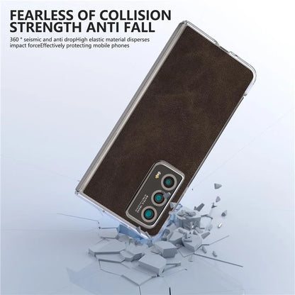 For Honor Magic Vs2 5G Case Clear Edge Leather+PC Protective Slim Cover
