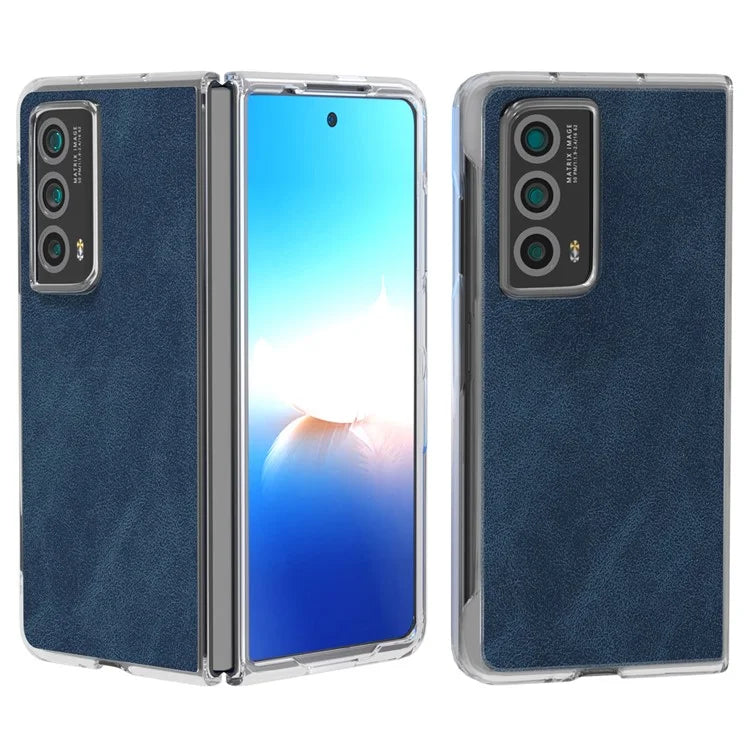 For Honor Magic Vs2 5G Case Clear Edge Leather+PC Protective Slim Cover