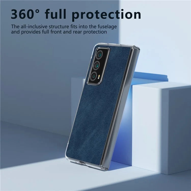 For Honor Magic Vs2 5G Case Clear Edge Leather+PC Protective Slim Cover