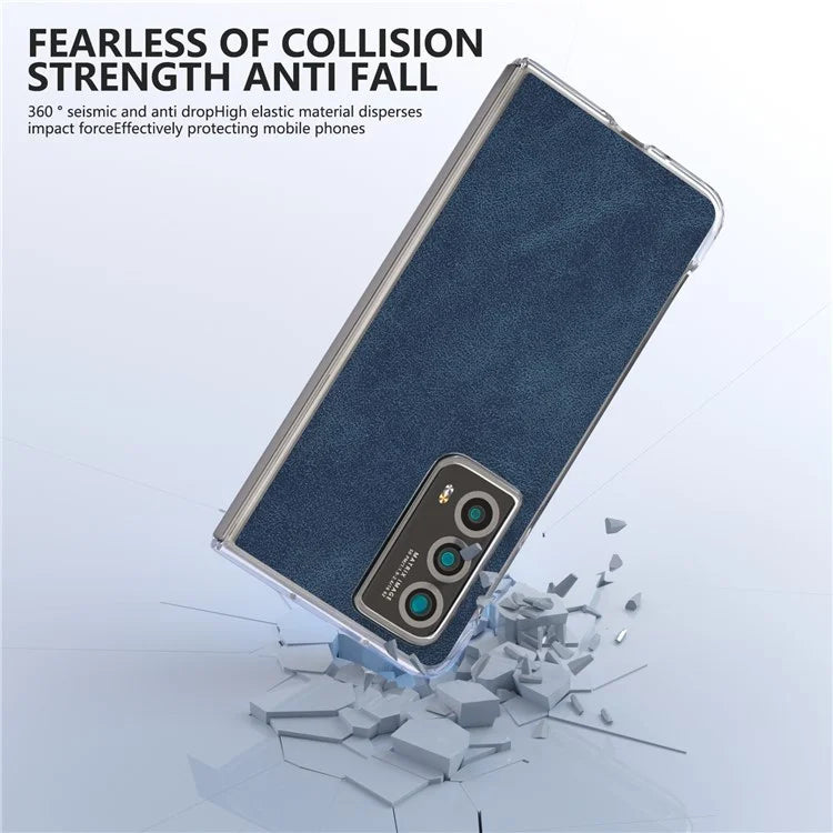 For Honor Magic Vs2 5G Case Clear Edge Leather+PC Protective Slim Cover