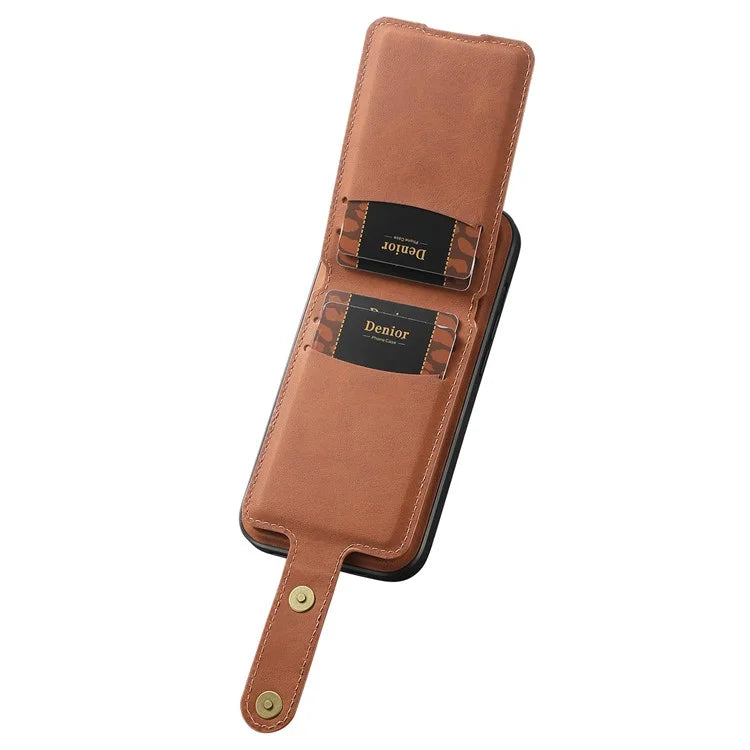 DENIOR D14 For iPhone 14 Pro Max Magnetic Case Card Bag Detachable Leather Phone Back Cover