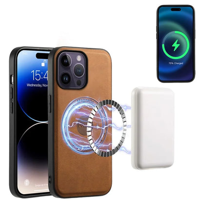 DENIOR D14 For iPhone 14 Pro Max Magnetic Case Card Bag Detachable Leather Phone Back Cover