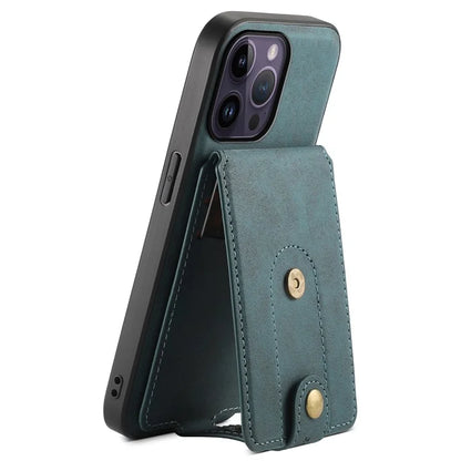 DENIOR D14 For iPhone 14 Pro Max Magnetic Case Card Bag Detachable Leather Phone Back Cover